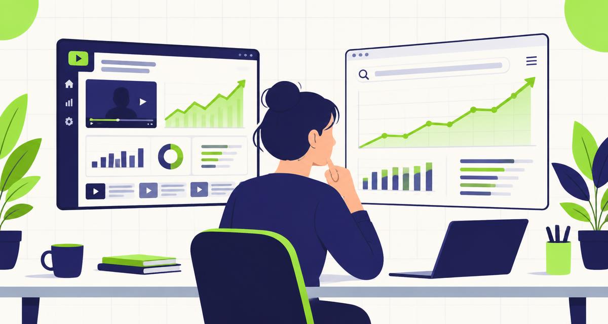 Creator comparing YouTube reach with Google search traffic on a website